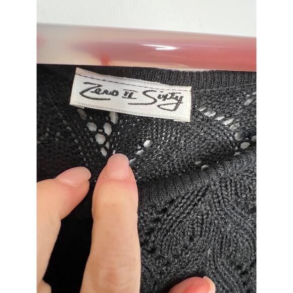 Zero To Sixty Black Womens Trisha Sayad Sweater Size One Size Fits All! - Picture 6 of 6